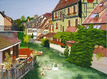 'Colmar in France 2' - Acrylic on Canvas Board (unframed) (60 x 45 cms) - SOLD